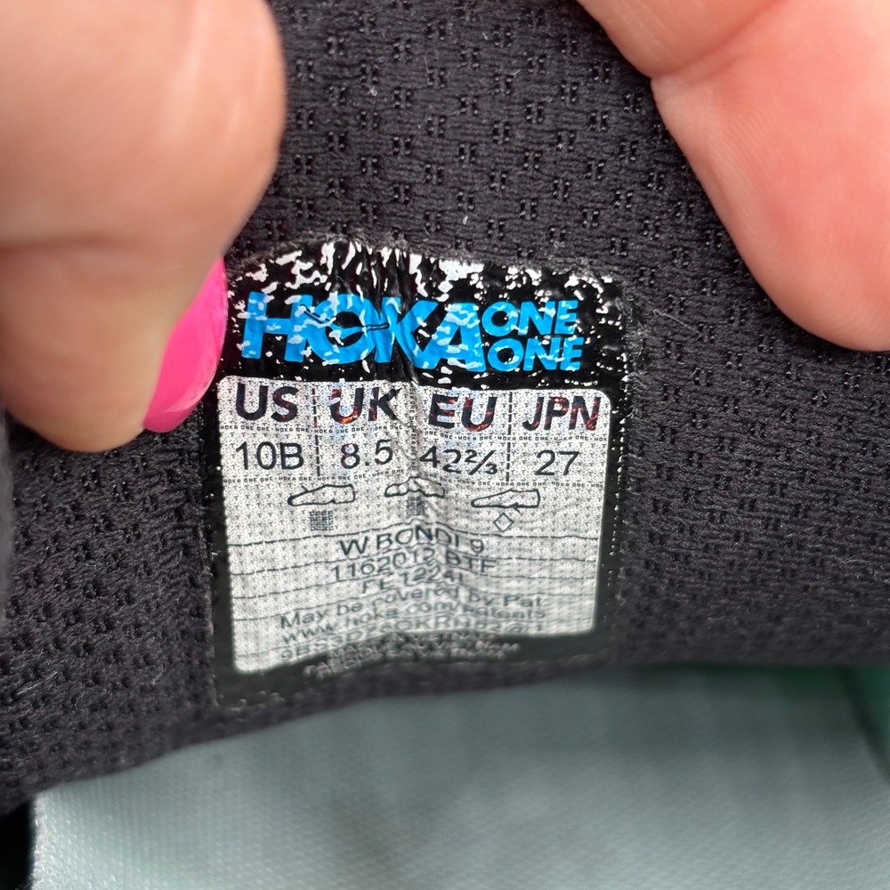 Hoka Bondi 9 Running Shoes Women's 10 B Aqua Pink 1127952 Sneakers - Picture 8 of 8